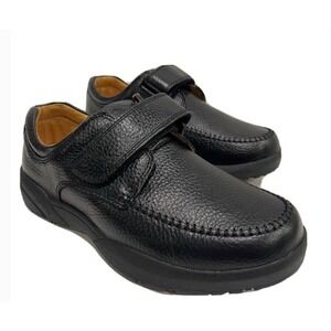 Dr. Comfort Scott 9210 Black Leather Diabetic Orthopedic Shoe Strap Men's 9.5 XW